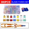 300PCS Car Blade Fuses Assortment Assorted Kit Blade Set Auto