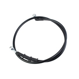 400-2400mm AN3 1/8inch 28 90 Degree M10 Motorcycle Hydraulic Brake Line Oil Hose Pipe Fitting Stainless Steel Braided for ATV Motorcycle Motocross Pit Dirt Street Racing bike - 1300mm Black
