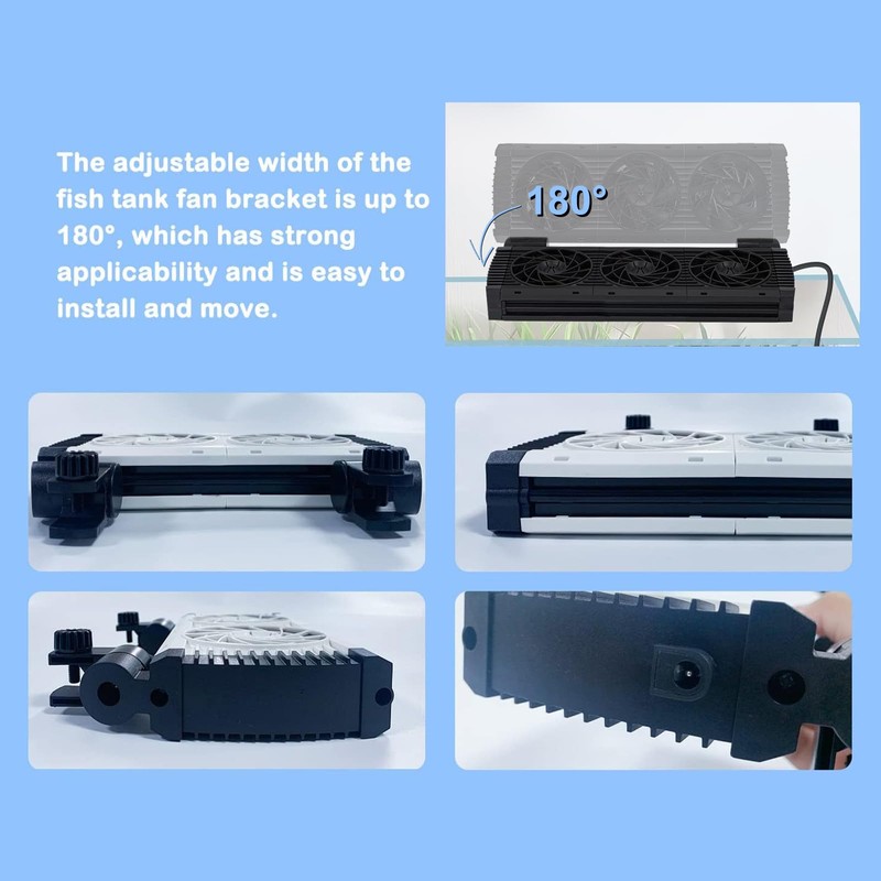 Aquarium Chiller Fan, 4 Powerful Fish Tank Cooling Fan with