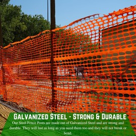 VBS - 5 Foot Steel Fence Posts - Fence Posts, Steel Posts, Steel Post, Fence Post, 5-Ft Fence Panels, Fence Panel, Steel Panel, Silt Fence Post, Steel Fence Post (10 Pack)