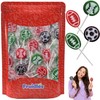 Fruidles Sports Tattoo Lollipop Suckers Candy, Great for Goody Party