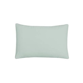 Sleepdown 100% Bamboo Cotton Housewife Pillowcase Pair - Plain Dyed Bedding Super Soft Sheeting Warm Cosy Breathable Bed Linen - Sage Green - 20" x 30"