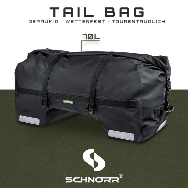 ZIEGER Schnorr TB70 Water Resistant Motorcycle Tail Bag 70L Luggage