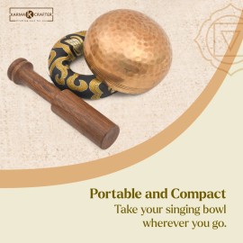 KARMA CRAFTER Tibetan Singing Bowl Set-Cuencos Tibetanos Meditation Sound Bowl 3.5 "Inch  - 3.5 Inch
