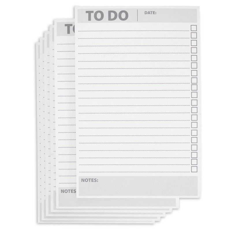 6 Pack To Do List Notepads, Daily Reminder Checklist (8.5