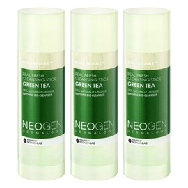Neogen Dermalogy Real Fresh Green Tea Cleansing Stick, 80g, 3 pieces / 네오젠 더마로지 리얼 프레쉬 그린티 클렌징 스틱, 80g, 3개