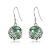 ONEFINITY Moss Agate Earrings 925 Sterling Silver Green Gemstone Earrings