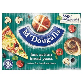 McDougalls Fast Action Bread Yeast Sachets, 56 g