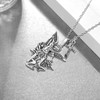 Archangel Michael Necklace for Men 925 Sterling Silver Cross St