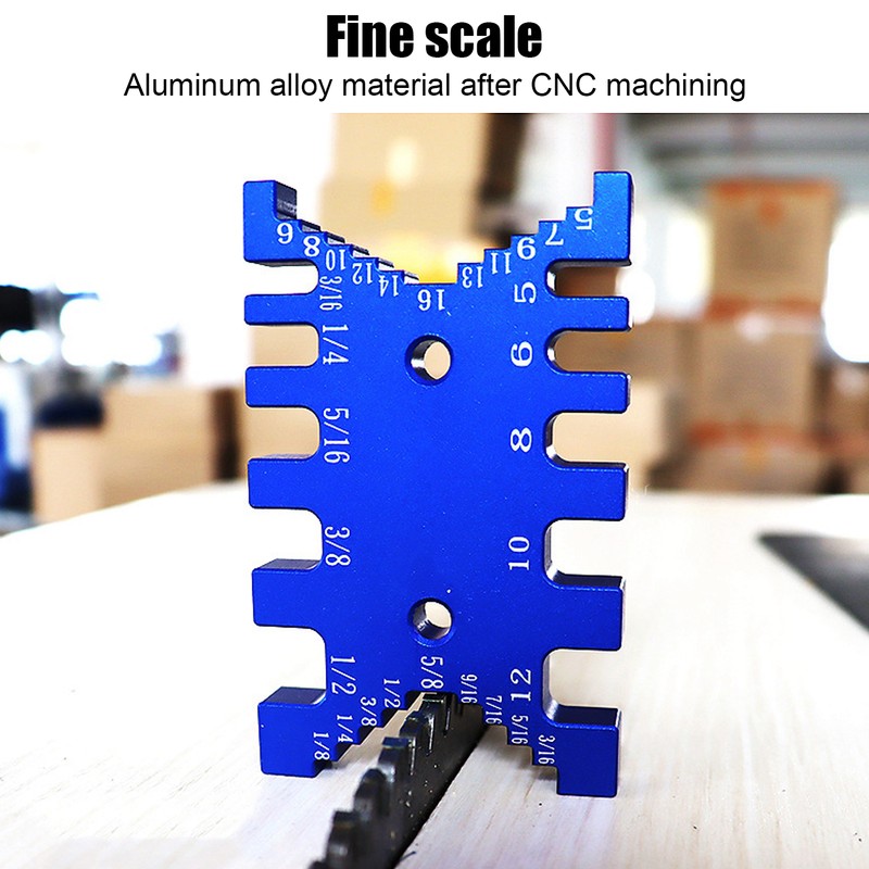 Dovetail Jig Tenon Caliper Aluminum Metric Imperial Scale Card Measuring