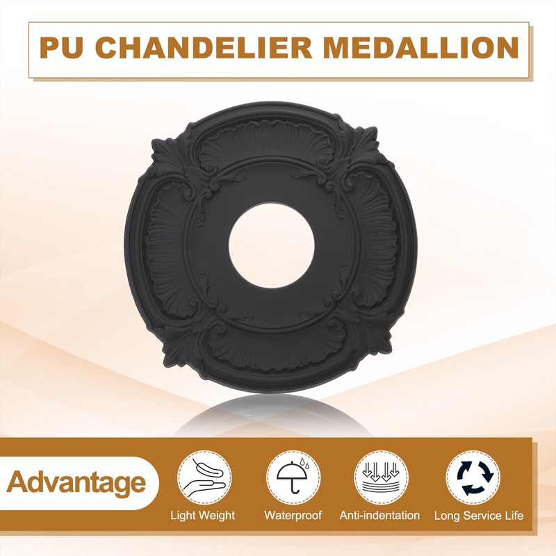 PATIKIL Ceiling Medallion, 2 Pcs 12" OD x 4" ID