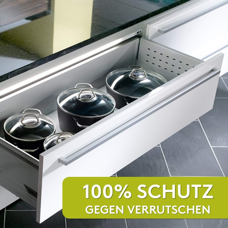 LILENO HOME Drawer Mat 30 x 150 cm (Silver) Set