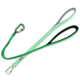 Hyhug Pets 24 Inches Heavy Duty Short Leash with Soft Handle and Lightweight Aviation Aluminium Clip Lead- for Large Medium Dogs Daily Necessities. (Lime Green)