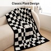 LLanCL Fashion Checkerboard Throw Blankets, Soft Cozy All Seasons Gingham
