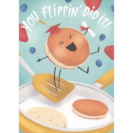 Sellers Publishing RSVP You Flippin' Did It: Pancake Flipped in Pan Graduation Congratulations Card