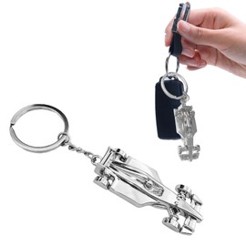 QZTYTY 3D F1 Race Car Keychain, Car Key Rings, Car Key Accessories 3D Zinc Alloy Auto Key Fob with F1 Race Car Shape for Men Boys