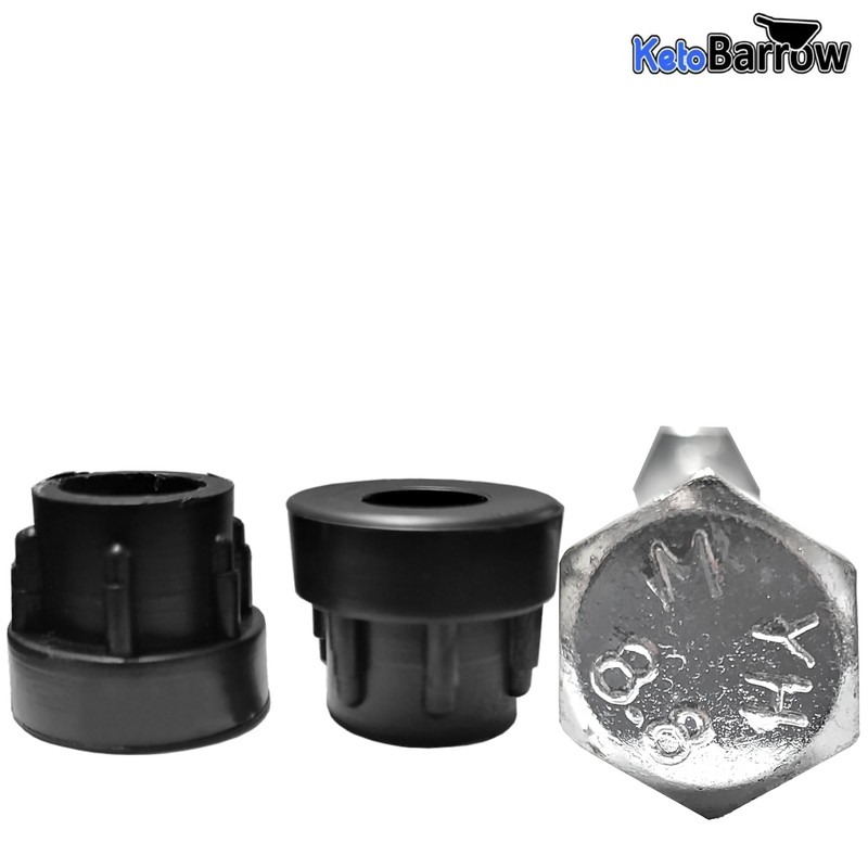 REPLACEMENT WHEELBARROW/WHEEL BARROW AXLE SET - 130MM - TO FIT