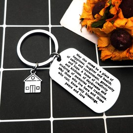 for New Home Keyring Gift Housewarming Gift for New Homeowner Gift Moving in Key Chain Gift for New Home Owners Keychain New House Keyring First Home Gift Realtor Closing Gifts New memories Keychain