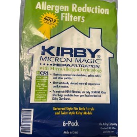 Kirby For KIRBY VACUUM BAGS 6 Sentria UNIVERSAL F Style MICRON MAGIC Hepa White Cloth