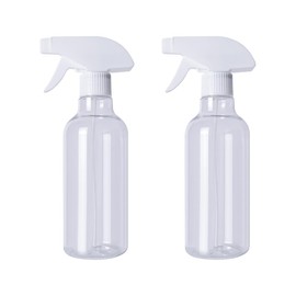 GSHLLO 2 Pcs 500ml Clear Plastic Spray Bottles Empty Cleaning Spray Bottles Adjustable Nozzle Sprayer Bottles Fine Mist Spraying Bottles Thin Stream Water Sprayer for Hair Plants