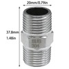 Bxian 2PCS 304 Stainless Steel G1/2 to G1/2 Male Shower