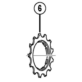 Shimano CS-9000 Y1YC13100 13T Gear B (Gear with Brim) for 12-25T, 12-28T
