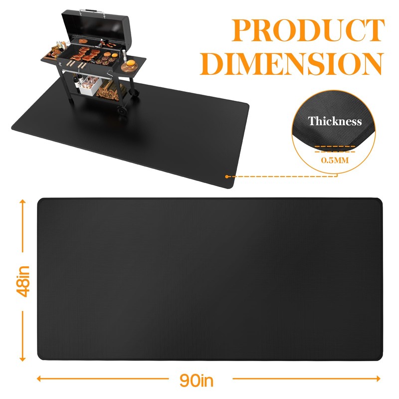 VANITURE Super Extra Large Under Grill Mats for Outdoor Grill