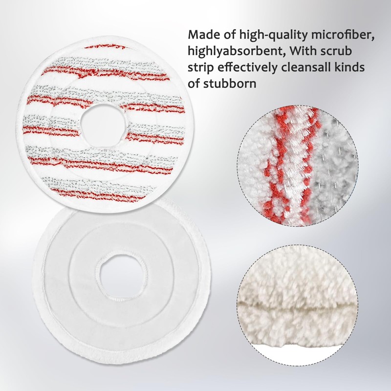 3 Pack Spin Mop Heads Replacement Compatible with Vileda, Reusable