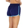 tobeinstyle de la mujer contraste cintura Athletic pantalones cortos, Azul