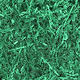 Worlds 8OZ Crinkle Cut Paper Shred Filler for Gift Wrapping, Birthday,Weddings, Gift Box Basket Filler Decor,Green