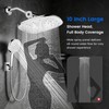 10" Rain Shower Head with Handheld Spray, Dual High Pressure