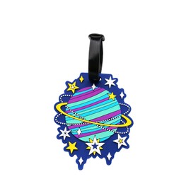 Silicone Planet Luggage Tag with Stars Suitcase Travel Bag Tag Baggage Tag Identification Labels ID Tag for Cruise Airport