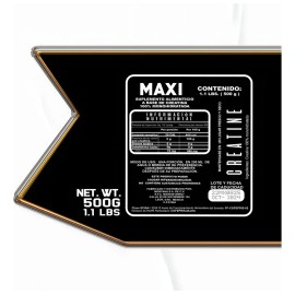 Creatina Monohidratada 500 Gramos Maxi Protein 100 Servicios Sabor Mango