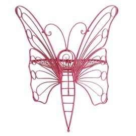 Hi-Line Gift Ltd. Pink Metal Butterfly Chair: Charming Outdoor Elegance