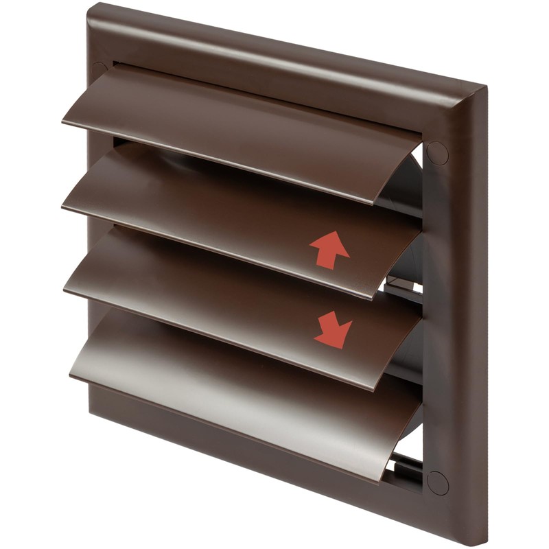 ECOPRO VENT Plastic 4" Brown Dryer Vent Cover with Flange