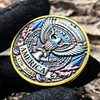 Strugglejewelry USA 250th Anniversary Challenge Coin, Patriotic Eagle & Liberty