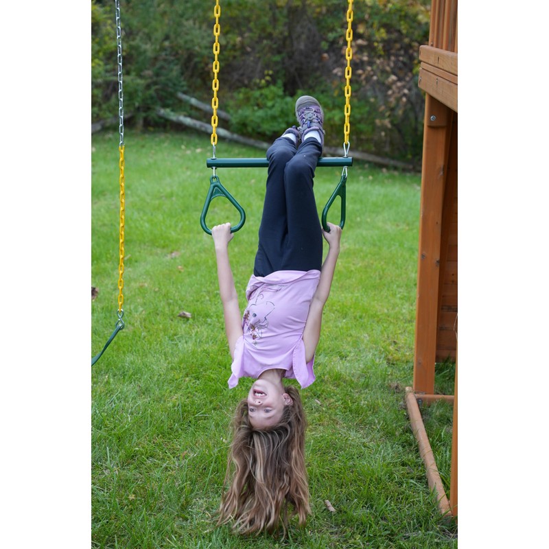 Eastern Jungle Gym Heavy-Duty Ring Trapeze Bar Combo, Large 20"
