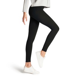 FALKE Women's Seamless Shaping Leggings Opaque Shapes Butt Belly Thigh Figure-Shaping with Compression on the Legs Ideal for Travel and Long Sitting Fine Soft Material 1 Piece, Black (Black 3009)