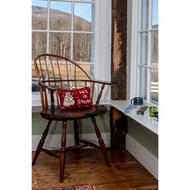 Chandler 4 Corners Artist-Designed Let It Snow Snowman Hand-Hooked Wool Decorative Throw Pillow - Christmas Pillow for Couches & Beds-Easy Care & Low Maintenance Winter Holiday Home Décor