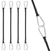 JiangLin Pack of 4 Elastic Straps with Hooks, 100 cm