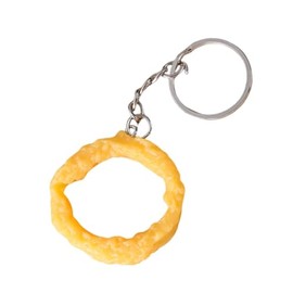 Chicken Nugget Keychain Funny Imitation Food French fries Onion Rings Keyring for Women-Onion ring