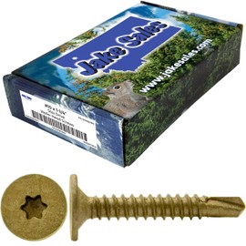 10-16 X 1-1/4" Wood to Metal -Self Tapping TEK Screw Star/TORX Drive - 5 POUNDS - 695 Screws