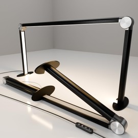 gelpal Nail Tech Lamp for Desk，30" 48W Professionals Led Light, Desk Lamp for Lash Eyelash Extension,Color Temperature 2700K-6000K,Full fold Makeup lamp,Salon&Home(Black)