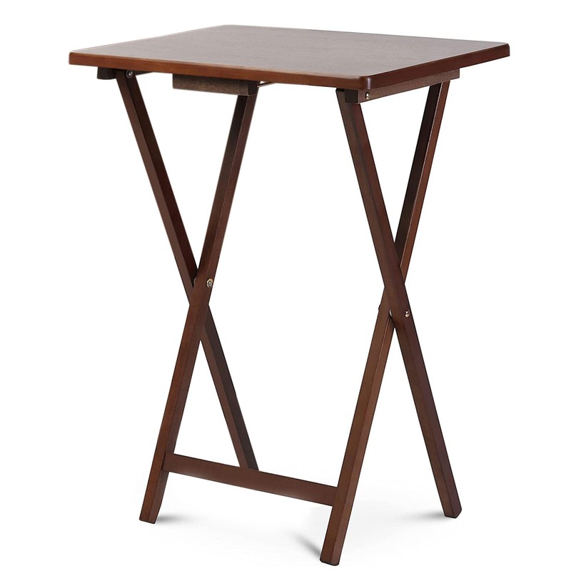 PJ Wood 2-Pack Folding TV Tray & Table, Multifunctional Foldable