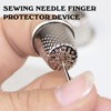 3Pcs Gray Thimbles Tailor Sewing Tool Silver Metal Grip Finger