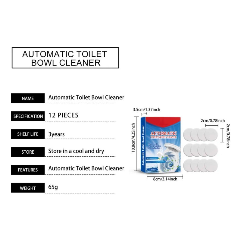 Tabletas Efervescentes Limpiadoras De Inodoros Para Manchas