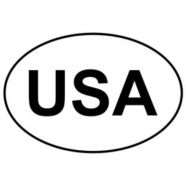 Daged USA Sticker Car Foreign License Plate Set of 2 Stickers – Country Identification Holiday AKZ