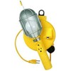Bayco SL-450 Metal Shield Incandescent Utility Light with Grounded Receptacle on 20 Foot Retractable Reel , Yellow