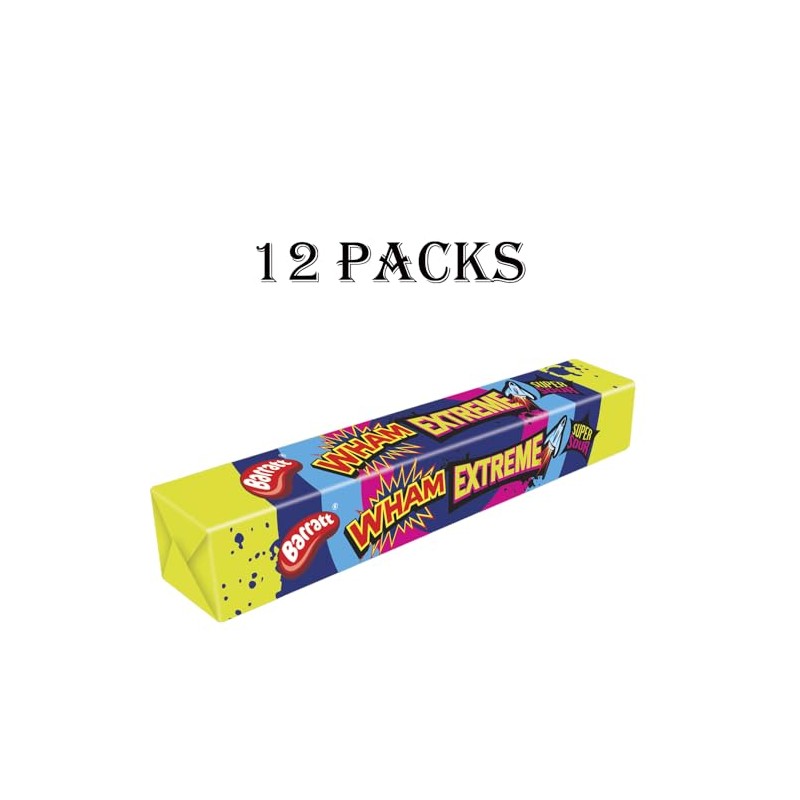 Baratt Wham Extreme Stick Pack 36g - Raspberry Flavour Chews