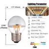 4W Half Chrome Light Bulbs Dimmable G45, Silver Tipped Mirror